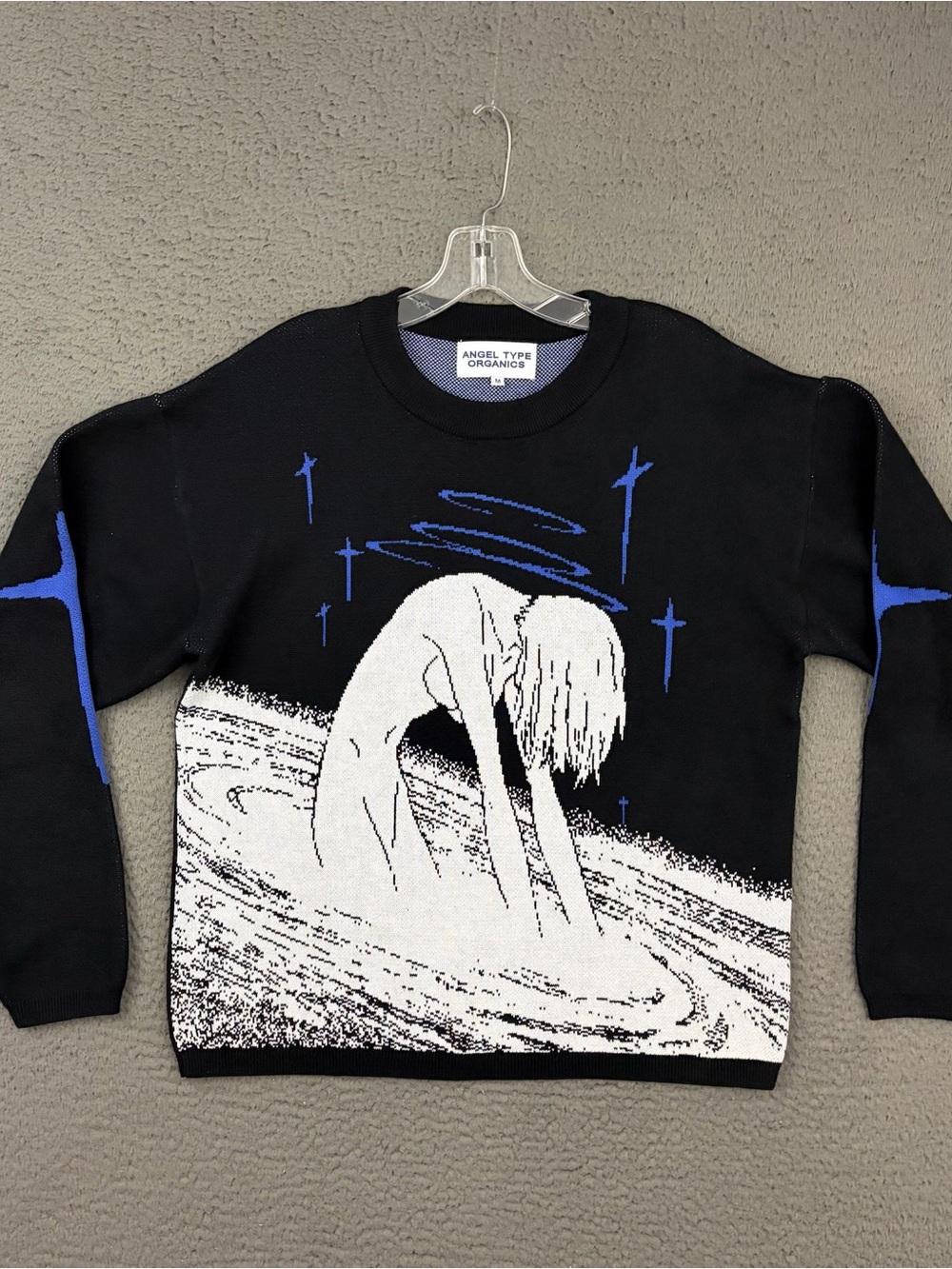 Angel Type Organics Neon Genesis Evangelion Men’s Medium Anime Graphic Sweater